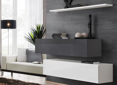 2x Kasten Woonkamer Set Luxe Design Inrichting Muurrek Houten Meubels Woonkamer
